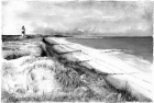 Geschenk: Leuchtturm auf Sylt, Aquarell