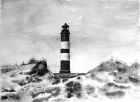 Leuchtturm: Kampen/Sylt, Aquarell